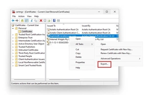export cert
