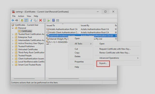 export cert
