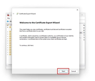 export wizard