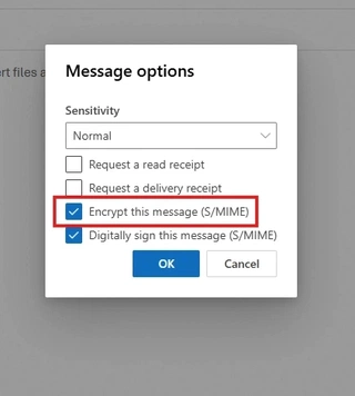 encrypt selected